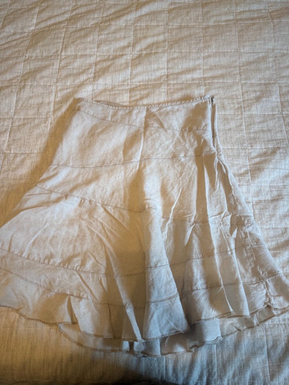 DKNY cream linen skirt (6P)